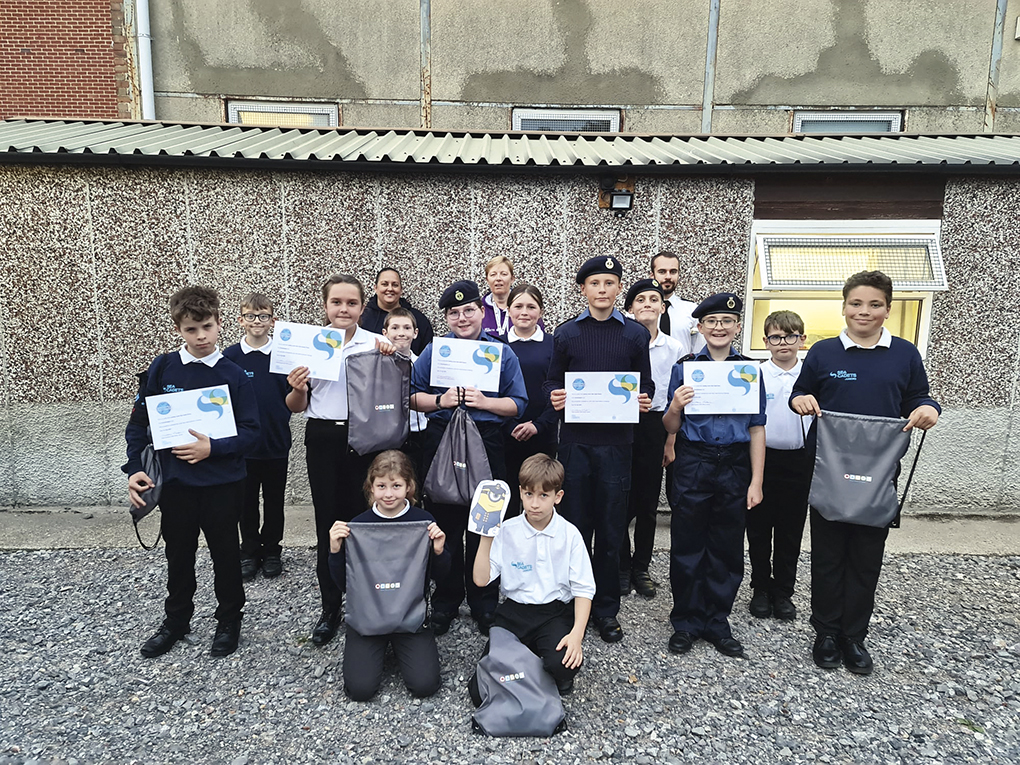 Cadets with their Earthshot Challenge certificates