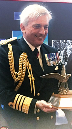 MSSC's new president Philip Jones in his Royal Navy uniform