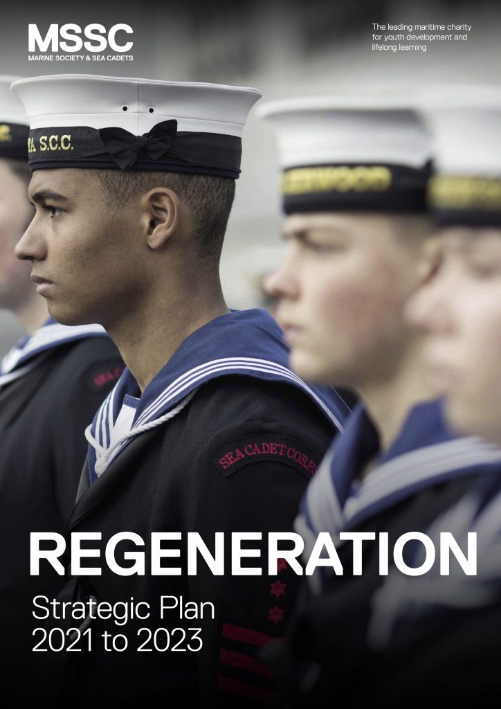 cover image of the regeneration plan showing cadets lined up in profile