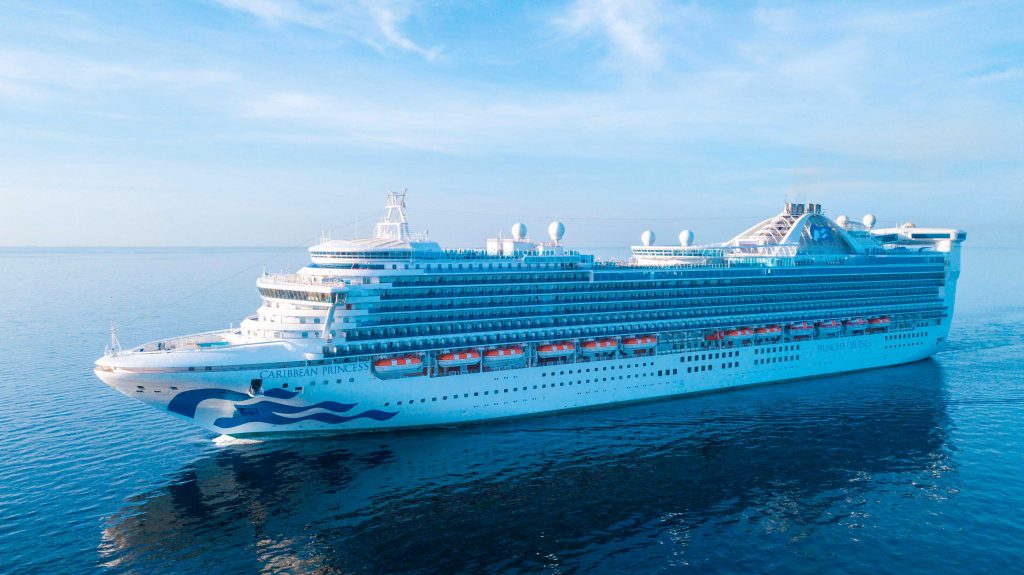 photo of a cruise ship at sea