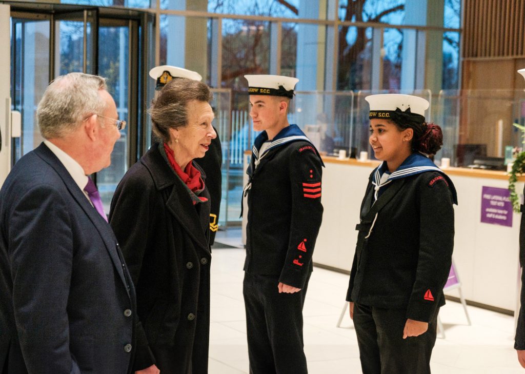 Cadets with HRH The Princess Royal