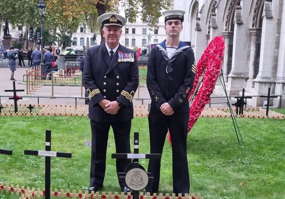 First Sea Lord’s Cadet Henery and Commander (SCC) Ray Mitchell RNR