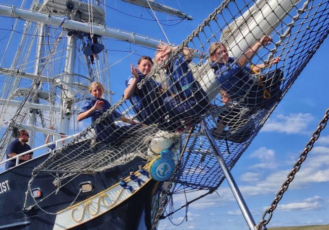 Cadets on the rigging of TS Royalist