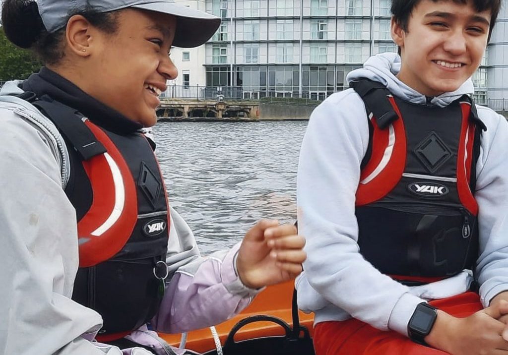 Cadets on the water at Royal Docks Boat Station